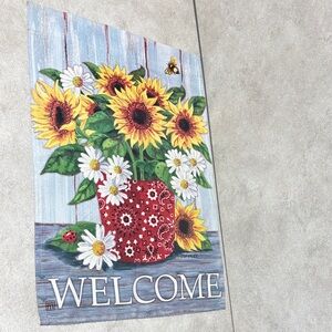 Sunflower Welcome Flag